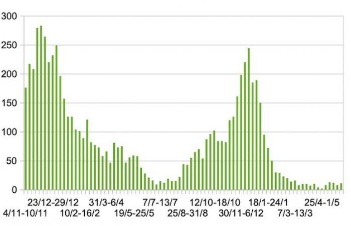 Coronavirus Marche, données pour la période du 6 au 12 juin 2024