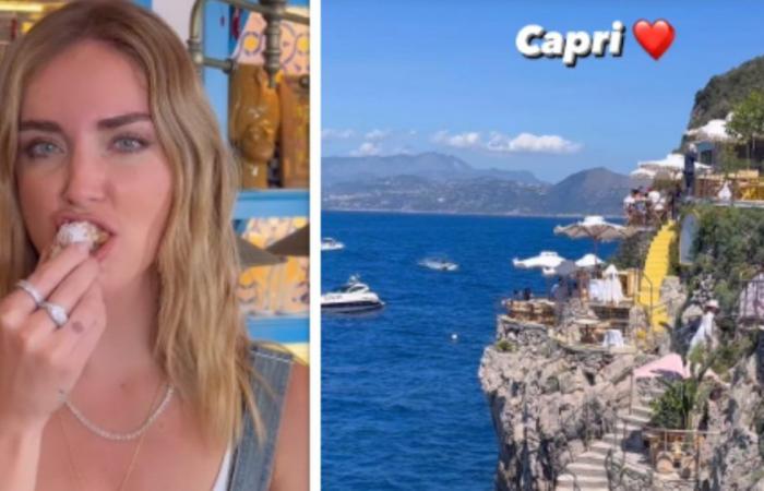“Je t’aime”. L’influenceuse en vacances à Capri