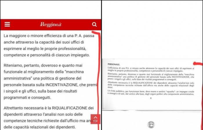 Pacentro province de Reggio de Calabre : copier-coller pour le programme du maire Silvestri