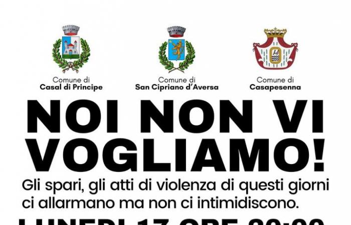 Marche contre la délinquance à Casal di Principe, San Cipriano et Casapesenna, le diocèse d’Aversa aux côtés des municipalités |