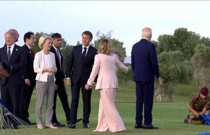 Parachutistes au G7, Biden se laisse distraire : la réaction de Meloni