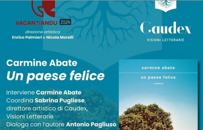 Lamezia, Carmine Abate présente « Un pays heureux » au théâtre Grandinetti pour la revue « Caudex Visione littéraire »