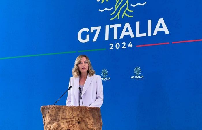 G7 Italie, conférence de presse finale de Meloni : « Je suis très fier. Pour la première fois lors de ce sommet, nous avons parlé des flux migratoires”
