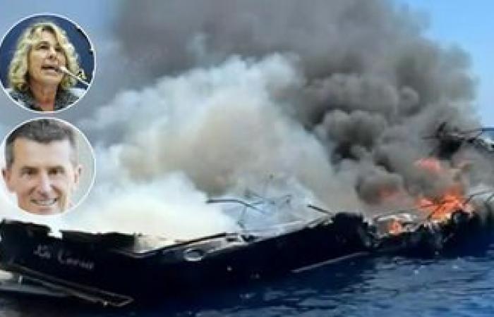 Le yacht coulé est incendié, les garde-côtes sauvent les naufragés, dont Marina Craxi
