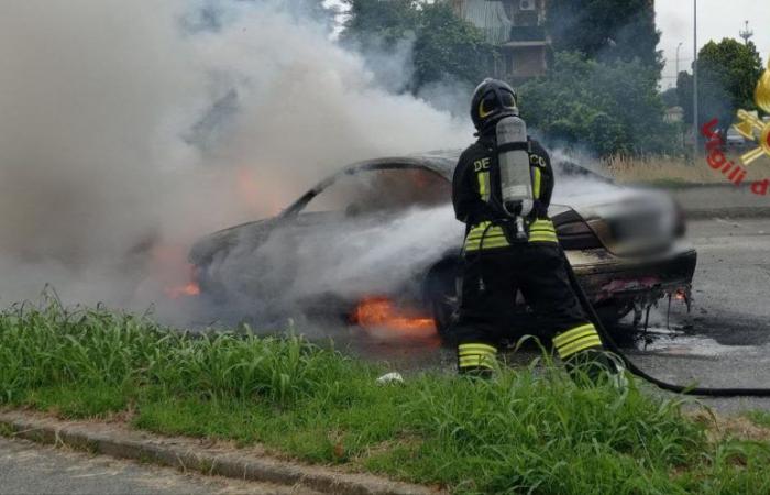 Galliate : Les pompiers en action pour un incendie, un accident et une voiture en feu