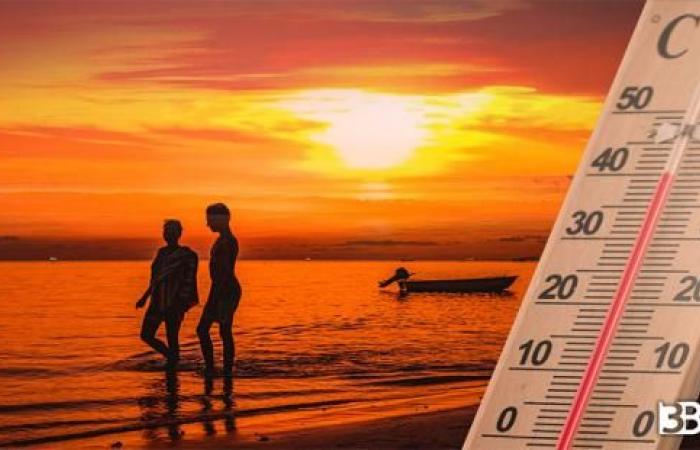 Températures météorologiques – Chaleur maximale à partir du milieu de la semaine avec des maximales jusqu’à 40°C puis une baisse de température « Météo 3B