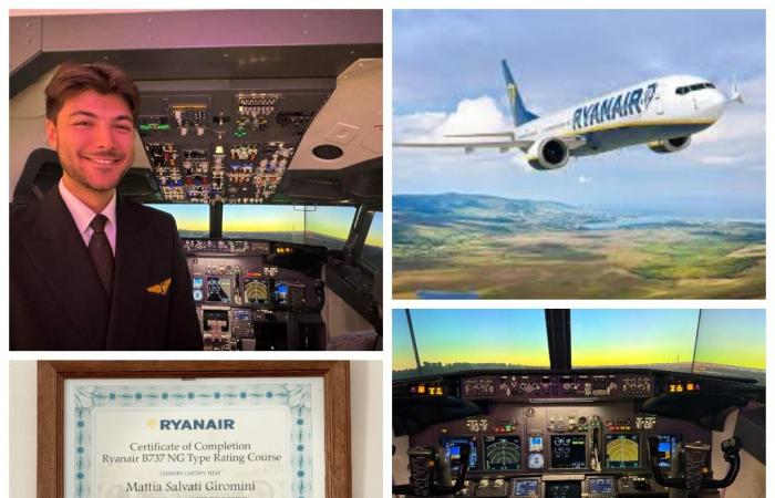 le rêve de voler devenu réalité. L’histoire de Mattia Salvati Giromini, pilote de ligne de 23 ans pour Ryanair, aux commandes d’un Boeing 737/Photo et Vidéo