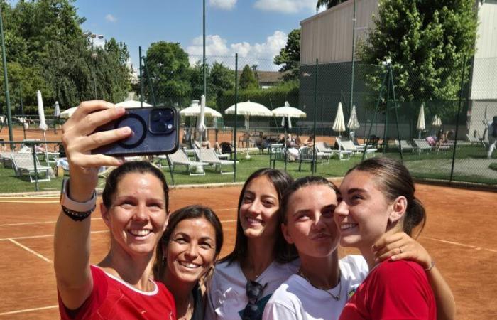 Tennis – Champion d’Italie du Piémont : Rameurs sur le terrain avec Oliaro, Francia et Amich