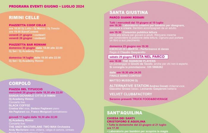 Rimini, Santa Giustina, Corpolò et Celle entre DJ sets, concerts et spectacles