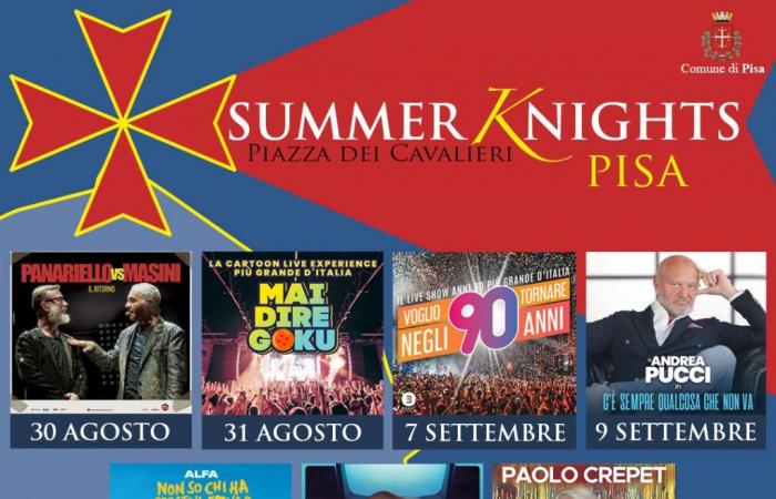 Summer Knights Pisa 2024: le programme complet de l’événement sur la Piazza Cavalieri à Pise