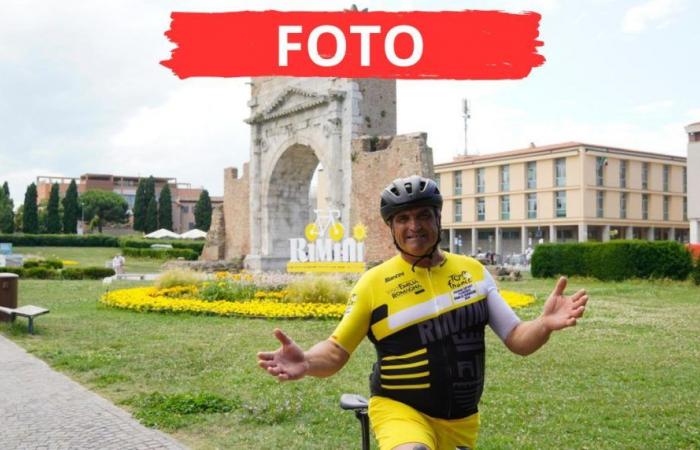 Le sauveteur italien porte l’uniforme jaune et rend hommage au Tour de France