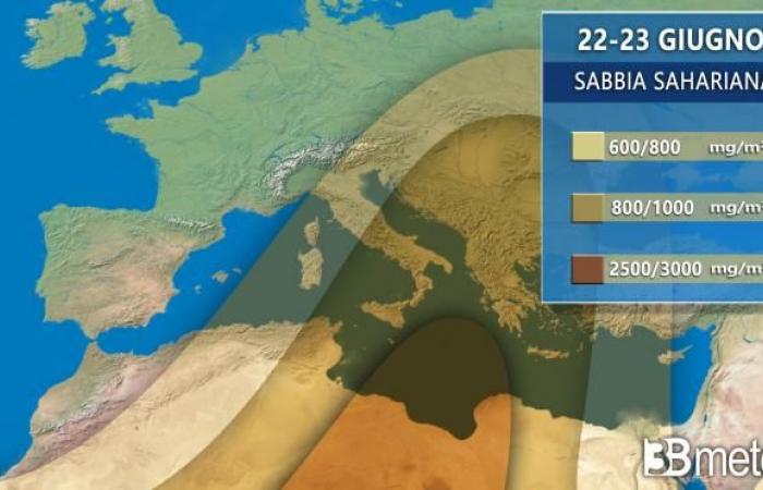 Avec l’anticyclone africain, la poussière saharienne revient en Italie, voici quand et dans quelles concentrations « 3B Météo