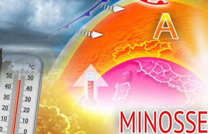 Météo, anticyclone Minos à puissance maximale jusqu’à vendredi : températures supérieures à 40 degrés
