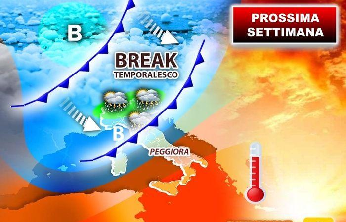 La semaine prochaine, un cyclone traversera l’Italie dès lundi ; Cartes et prévisions