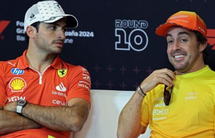 F1, derby de Sainz chez Ferrari : “Espagne-Italie, on gagne 2-1” et Alonso exagère. Carlos : “L’avenir dans quelques jours””