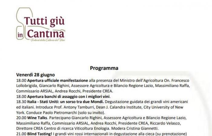 Velletri, le ministre Lollobrigida et le conseiller régional Righini à l’inauguration de “Tutti Down in the Cellar – Wine Culture Festival”