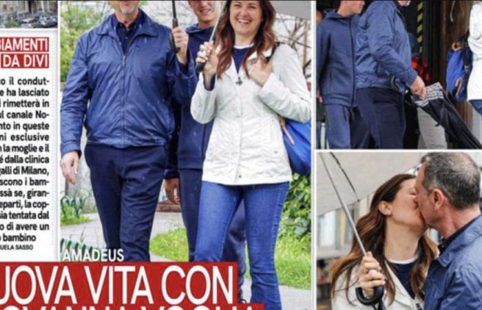 Amadeus et Giovanna Civitillo repérés par les paparazzi à l’hôpital pour enfants de Milan. Voulez-vous un autre enfant?