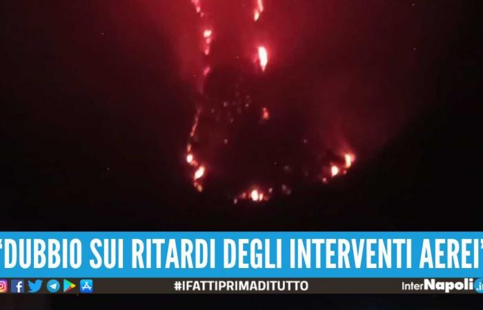 Nuit d’incendie à Camaldoli, l’incendie alerte également Pianura