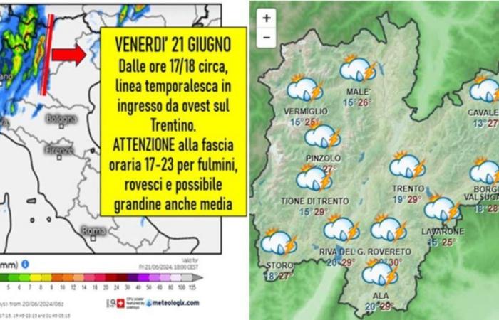 Mauvais temps, préviennent les pompiers : “Le risque d’orages violents augmente dans le Tyrol du Sud”. De la grêle et de fortes pluies (plus de 50 millimètres) sont également possibles dans le Trentin