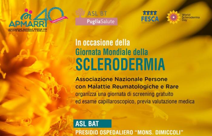 Barletta – Journée Mondiale de la Sclérodermie : 1er juillet visites gratuites à la Clinique de Rhumatologie