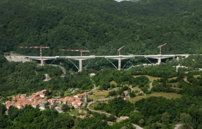 A15 Parme – La Spezia, poursuite des travaux du viaduc de Gravagna