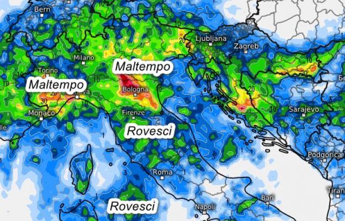 VORTEX CYCLONIQUE sur l’Italie : encore des ORAGES sur de nombreuses régions
