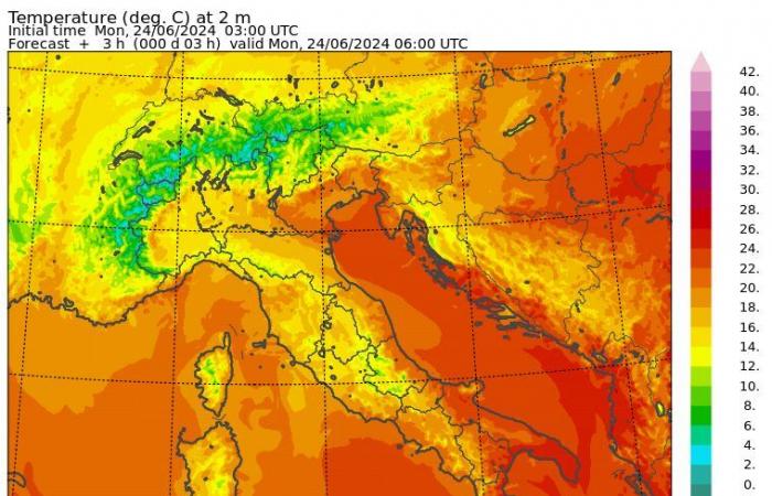 Météo, températures minimales du jour : +24°C à Venise