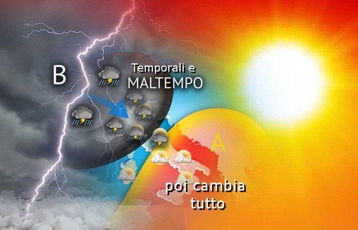 Météo, Cyclone sur l’Italie, encore du mauvais temps dans le Centre-Nord, mais à partir du milieu de semaine tout change à nouveau