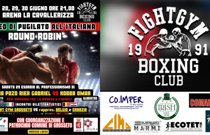 Meeting de boxe Fight Gym Grosseto les 28, 29 et 30 juin à l’arène La Cavallerizza sur les Murs Médicis – Grosseto Sport