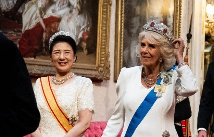 La reine Camilla et cette « broche » tant attendue : le banquet de l’empereur du Japon est un triomphe de bijoux