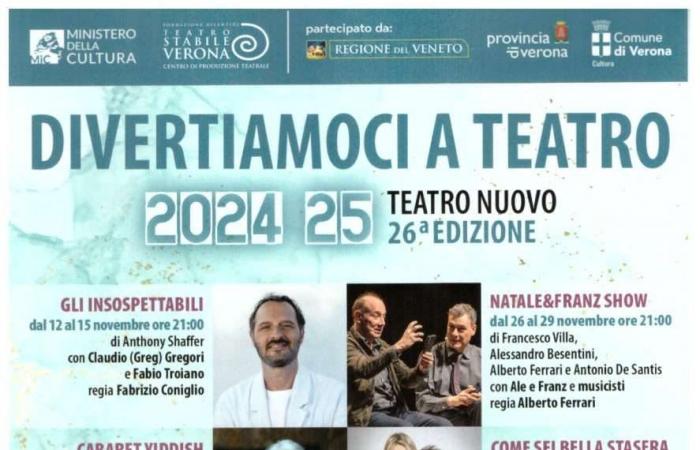 La magie de la comédie revient au Teatro Nuovo de Vérone avec Divertiamoci a Teatro