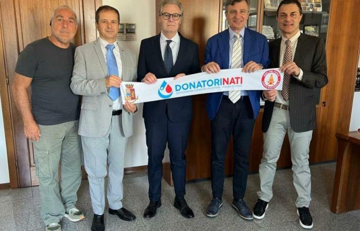 Rome, l’Association « Donatorinati » de la Police d’État reçue par le commissaire de police de Viterbe