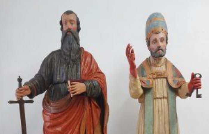 Marsala, les statues des saints Pierre et Paul restaurées. Vidéo