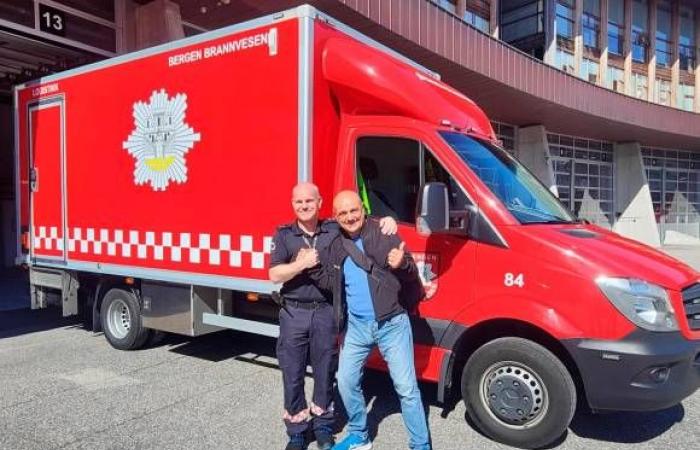 Forlì, pompier à la retraite en voyage au Cap Nord