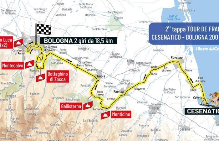 L’horaire du Tour de France de Cesenatico à Bologne : où il passe aujourd’hui