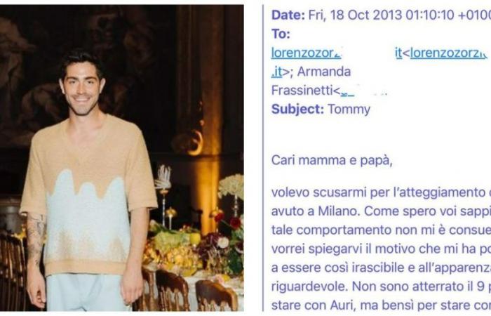 Tommaso Zorzi publie l’e-mail avec lequel il s’est adressé à ses parents : “J’aime un garçon, je sais à quel point cela peut être décevant”