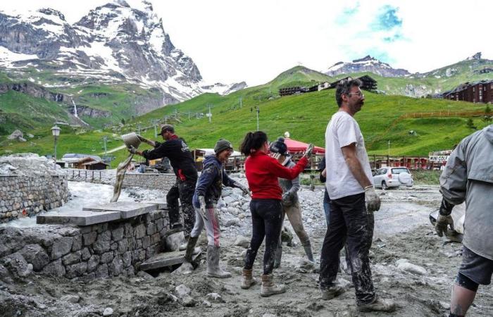 Cervinia après le mauvais temps, le drame de l’inondation : beaucoup de boue sur le ski d’été