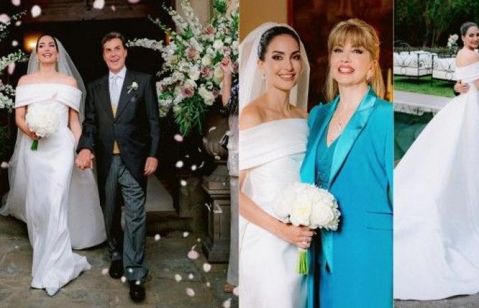 Milly Carlucci, le mariage de sa fille Angelica avec Fabio Borghese. Photo et vidéo