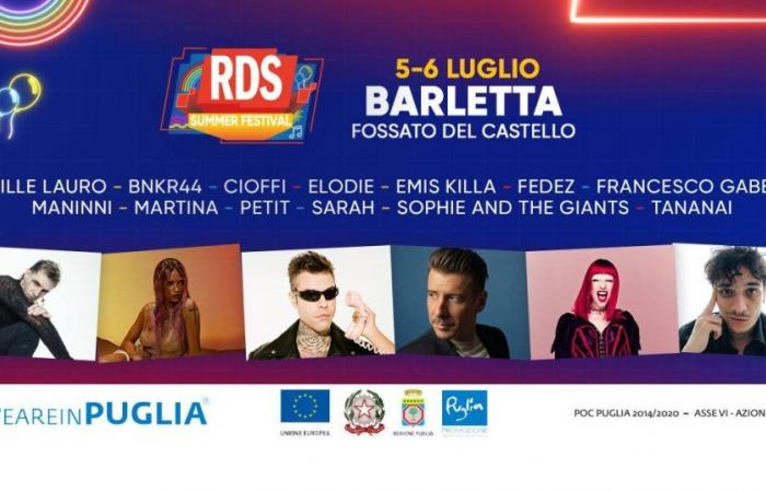 Barletta, le RDS Summer Festival est de retour : de nombreux invités live