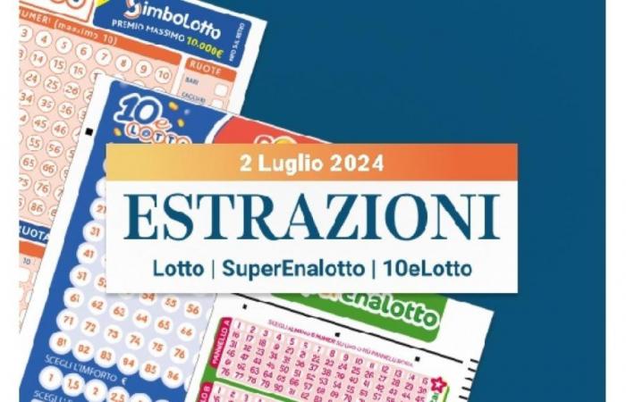 Tirages du soir Lotto, SuperEnalotto et 10eLotto du mardi 02 juillet 2024