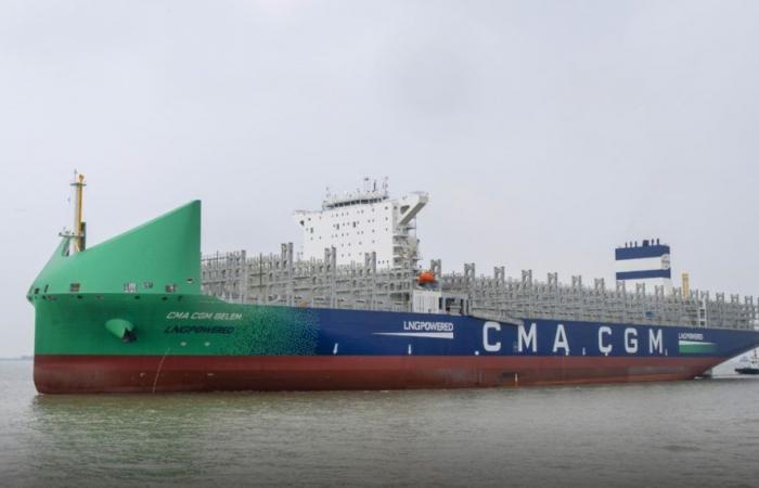 CMA CGM prend livraison d’un autre porte-conteneurs propulsé au gaz de 13 200 EVP