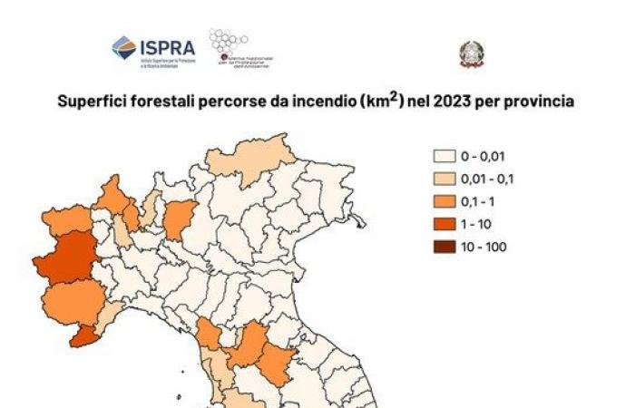 Feux de forêt en 2023, cadre Ispra – SNPA – Système National de Protection de l’Environnement