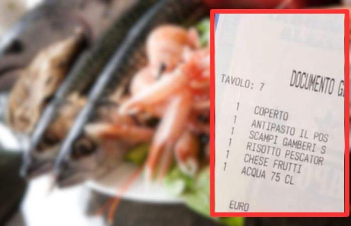 Après un dîner de poisson frais en Campanie, il montre le reçu : “Le prix est choquant” – Younipa