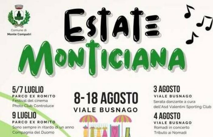 Monte Compatri – L'”Été Monticiana” démarre avec des marchés, du cinéma, du théâtre et de la musique – LE PROGRAMME