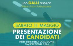 Samedi 11 mai, présentation des candidats de la coalition ‘Manfredonia 2024’ à la mairie d’Ugo Galli