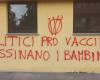 Écrits “No vax” sur les murs du club PD de Legnano : “Violence envers notre communauté et envers toute la ville”