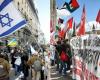 Procession Milan 25 avril, des manifestants pro-palestiniens cherchent à affronter les Brigades juives : un blessé dans la cathédrale