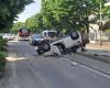 Accident à Arcore : voiture renversée sur Via Belvedere, conducteur de 89 ans secouru