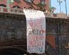 Naples, les étudiants pro-palestiniens baissent leur banderole sur le tunnel de Vittoria