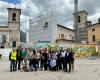 Constructeurs du Cefs et étudiants visitant les chantiers de reconstruction de Pérouse et Norcia